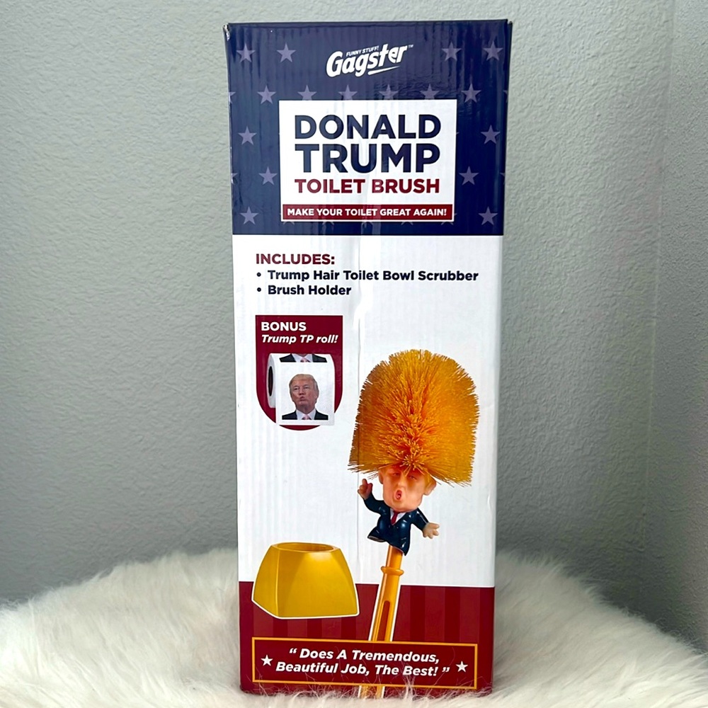 Gagster Donald Trump Toilet Brush with Trump TP roll